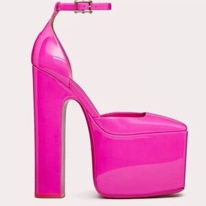 VALENTINO GARAVANI DISCOBOX PATENT LEATHER PLATFORM PUMP 180MM
